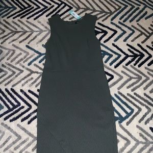 Olive green pencil skirt dress